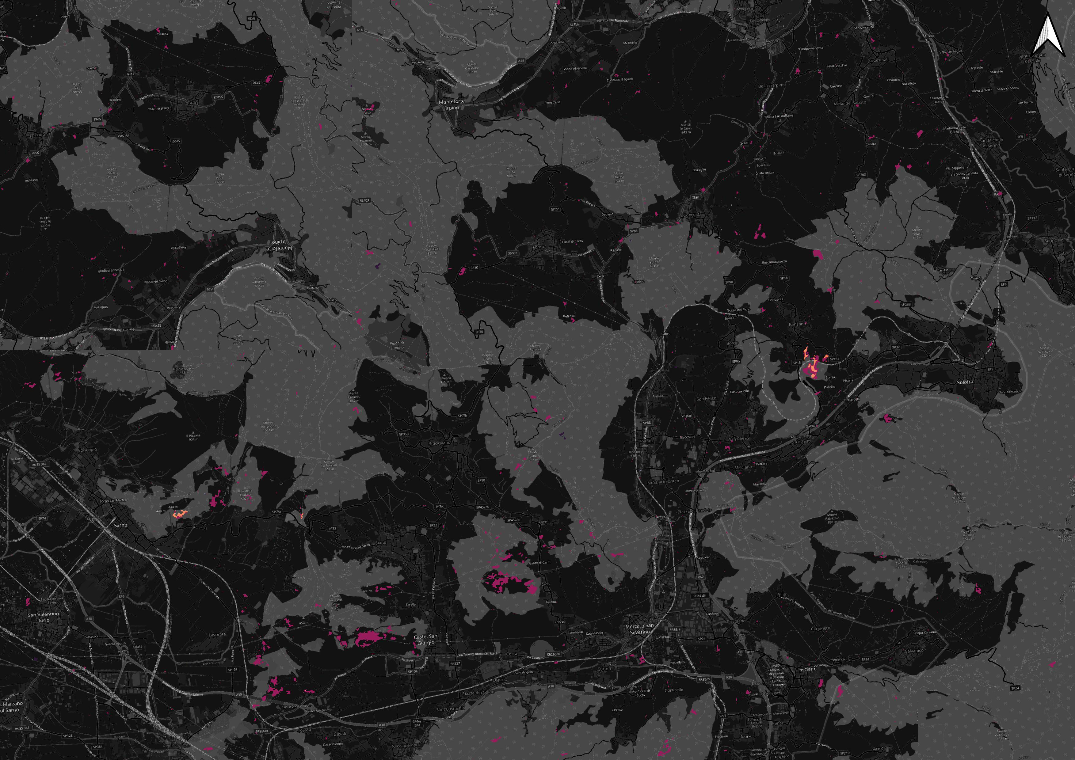 Mappa di variazione della Classificazione Forestale